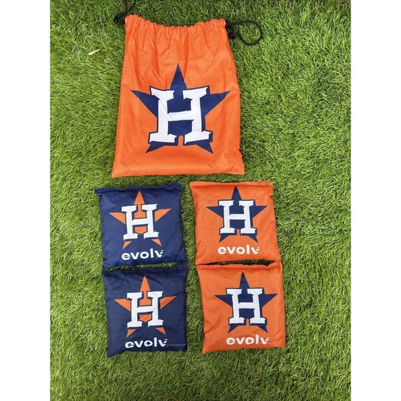 Houston Astros Corn Hole Dual Sided Bean Bag Set of 4 - Picture 4 of 5